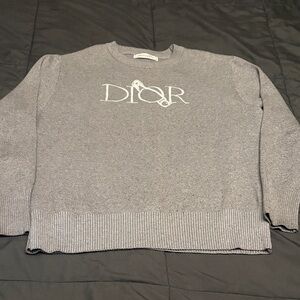 Light Gray Logo Crewneck Sweater